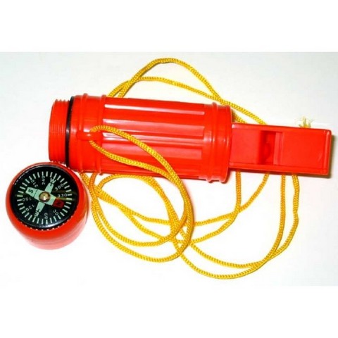 CM27 5 In 1 Emergency Whistle Compass & Mirror