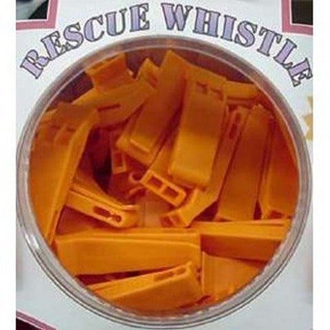 W317 Orange Rescue Whistle with Clip