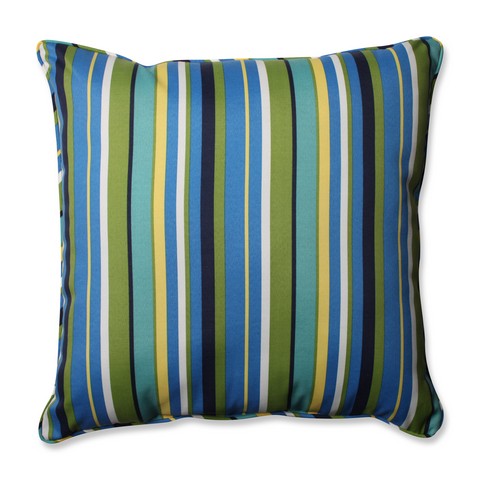 Picture of Pillow Perfect 598901 Indoor-Outdoor Topanga Stripe Lagoon Floor Pillow- Blue - 25 in.