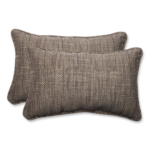 Picture of Pillow Perfect 596563 Indoor-Outdoor Remi Patina Rectangular Throw Pillow- Brown - Set of 2
