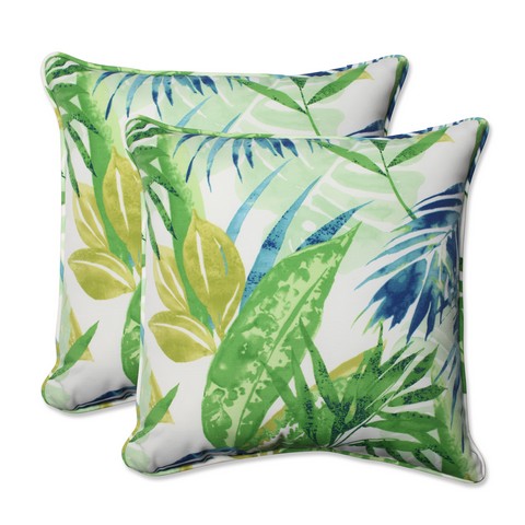 Picture of Pillow Perfect 586571 Indoor-Outdoor Soleil Blue & Green Throw Pillow&#44; 18.5 in. - Set of 2