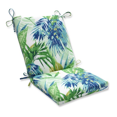 Picture of Pillow Perfect 585956 Indoor-Outdoor Soleil Blue & Green Squared Corners Chair Cushion