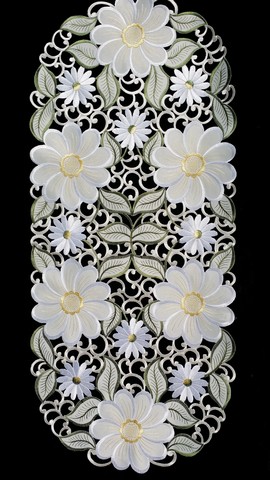 Picture of Sinobrite H0997-1 Yellow Daisy Oblong Table Cloth- 68 x 90 in.