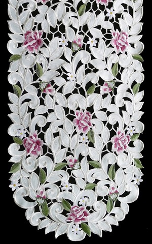 Picture of Sinobrite H7662-RS Purple Cottage Rose Square Table-Topper- 36 x 36 in.