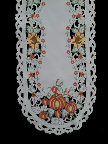 Picture of Sinobrite H7855-P Pumpkin Square Table-Topper- 36 x 36 in.