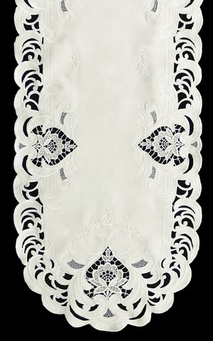 Picture of Sinobrite H7889-1 Ivory Elegance Oval Placemat- 12 x 18 in.