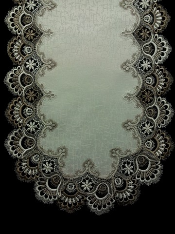 Picture of Sinobrite H8139-FF Cocoa Lace Oblong Table Cloth- 68 x 126 in.