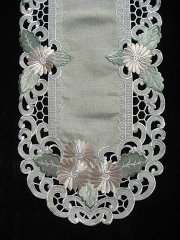 Picture of Sinobrite H8852 Fleur Latte Square Table-Topper- 44 x 44 in.