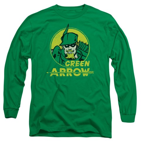 Dc-Archer Circle - Long Sleeve Adult 18-1 Tee - Kelly Green- Medium