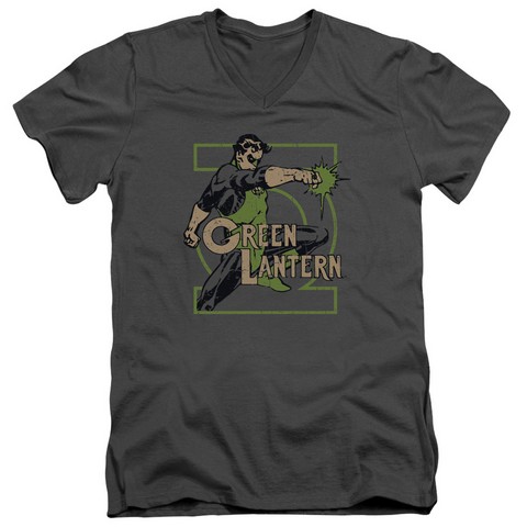 Dc-Ring Power - Short Sleeve Adult 30-1 Tee V-Neck - Charcoal, Small