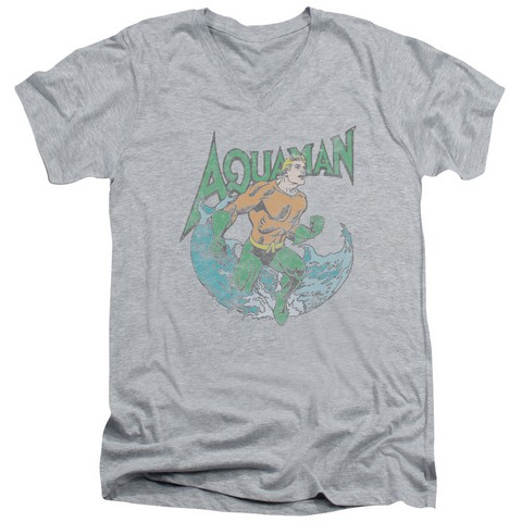 Dc-Marco - Short Sleeve Adult 30-1 Tee V-Neck - Athletic Heather- Small