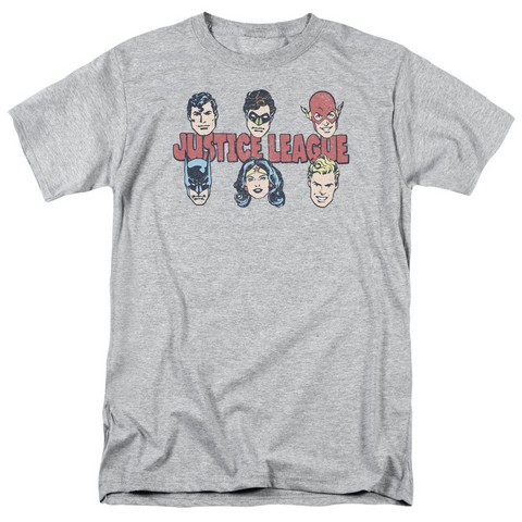 Dc-Justice Lineup - Short Sleeve Adult 18-1 Tee - Athletic Heather- 5X