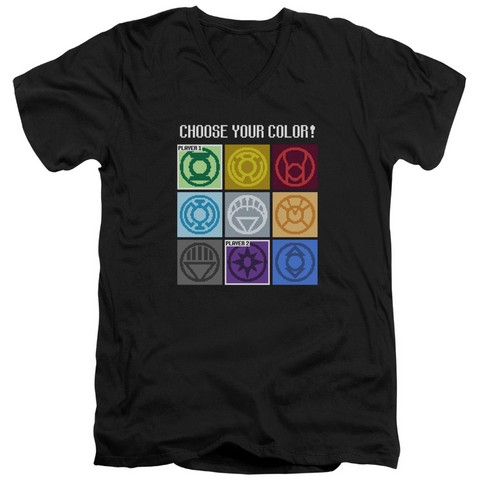 Dc-Choose Your Color - Short Sleeve Adult 30-1 Tee V-Neck - Black- Large