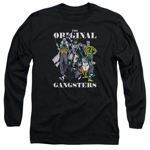 DC-Original Gangsters - Long Sleeve Adult 18-1 Tee - Black- Extra Large