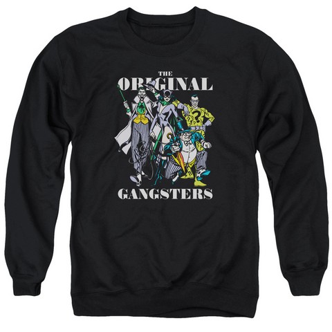 Dc-Original Gangsters - Adult Sweat Tee Crew - Black- Medium