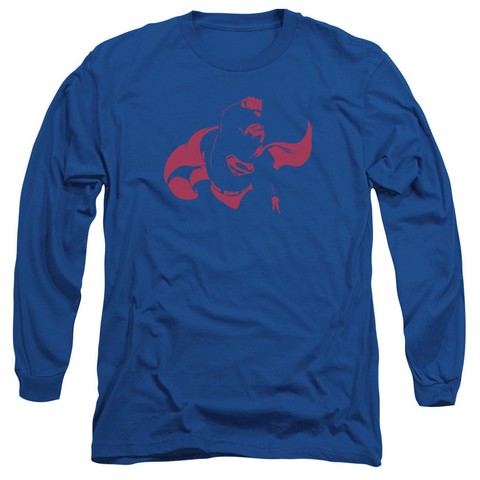 Dc-Super Min - Long Sleeve Adult 18-1 Tee - Royal Blue- Extra Large