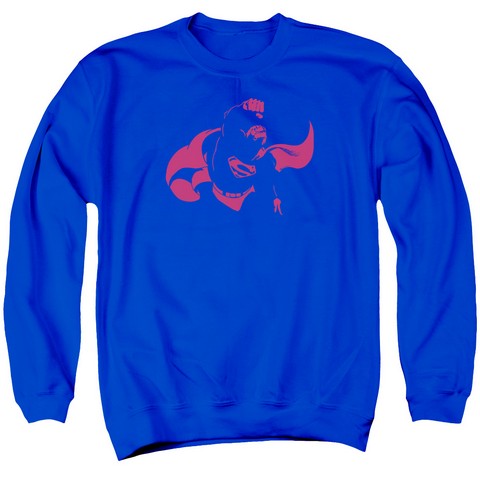 Dc-Super Min - Adult Sweat Tee Crew - Royal Blue- Extra Large
