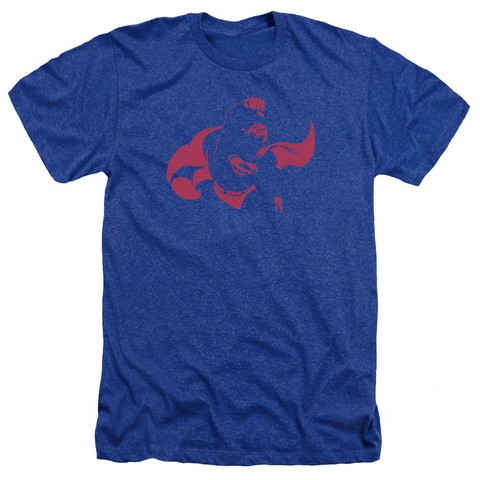 Dc-Super Min - Adult Heather Tee - Royal Blue- 2X