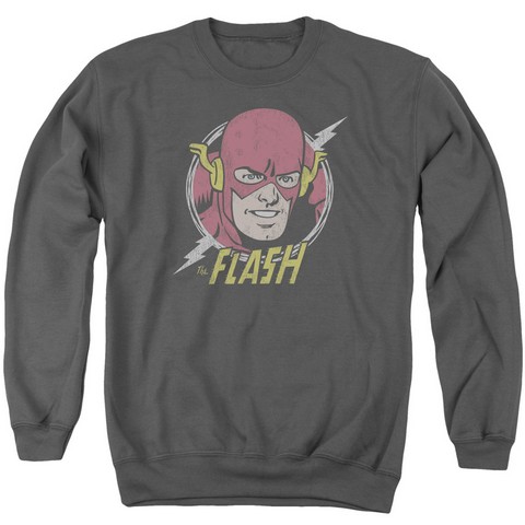 DC-Vintage Voltage - Adult Sweat Tee Crew - Charcoal- 2X