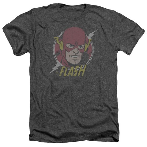 Dc-Vintage Voltage - Adult Heather Tee - Charcoal- 2X