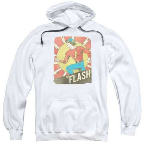 Dc-Tattered Poster - Adult Pull-Over Hoodie - White- 3X
