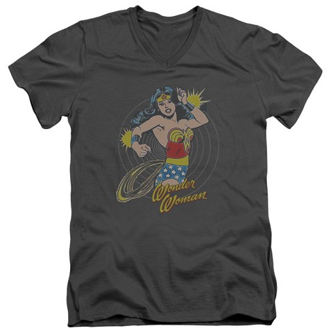 Dc-Spinning - Short Sleeve Adult 30-1 Tee V-Neck - Charcoal- Small