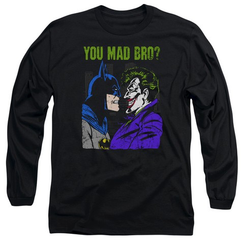Dc-Mad Bro - Long Sleeve Adult 18-1 Tee - Black- Small