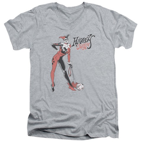 Dc-Harley Hammer - Short Sleeve Adult 30-1 Tee V-Neck - Athletic Heather- Medium