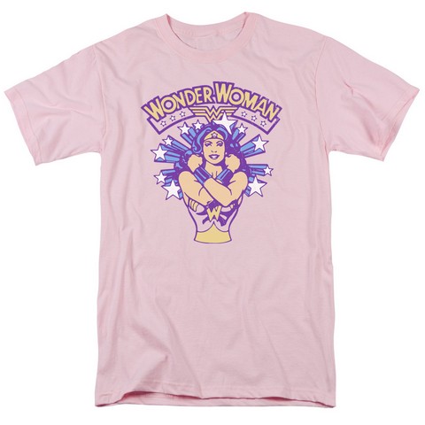 Dc-Star Crossed - Short Sleeve Adult 18-1 Tee - Pink- Medium