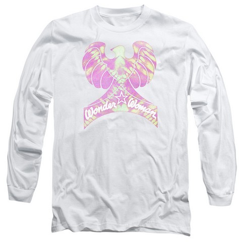 Dc-Wonder Bird - Long Sleeve Adult 18-1 Tee - White- Medium