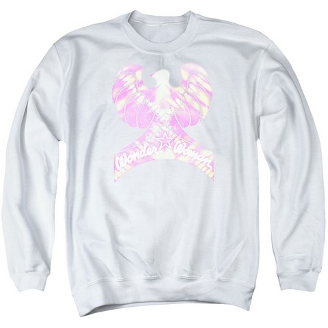 Dc-Wonder Bird - Adult Sweat Tee Crew - White- Medium