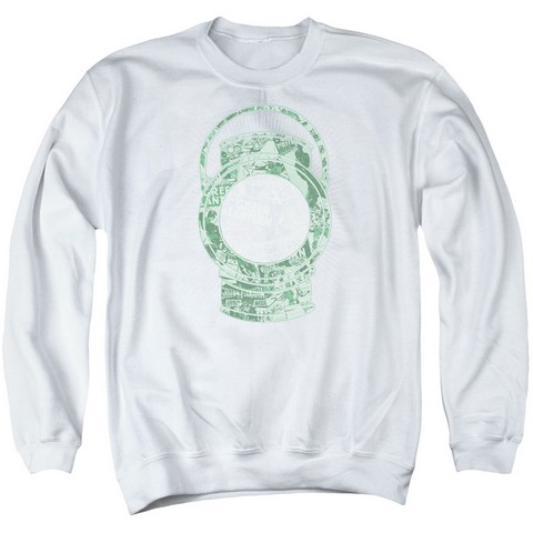 Dc-Lantern Cover - Adult Sweat Tee Crew - White- Medium