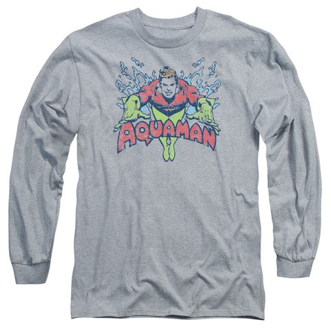 DC-Splish Splash - Long Sleeve Adult 18-1 Tee - Athletic Heather- Small