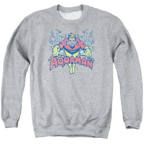Dc-Splish Splash - Adult Sweat Tee Crew - Athletic Heather- 3X