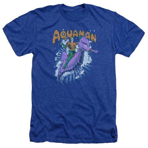 Dc-Ride Free - Adult Heather Tee - Royal Blue- Medium