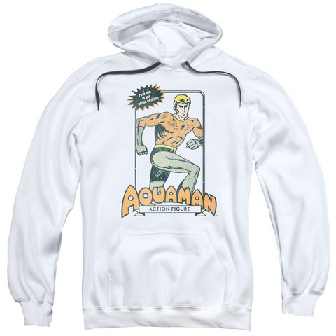 DC-AM Action Figure - Adult Pull-Over Hoodie - White- Small