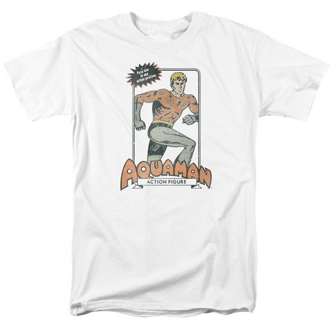 Dc-Am Action Figure - Short Sleeve Adult 18-1 Tee - White- Large