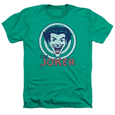 Dc-Joke Target - Adult Heather Tee - Kelly Green- Large