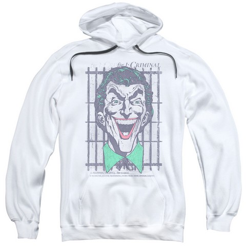 DC-Criminal Adult Pull-Over Hoodie - White - Extra Large