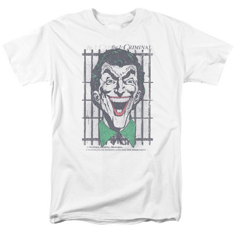 Dc-Criminal - Short Sleeve Adult 18-1 Tee - White, 4X