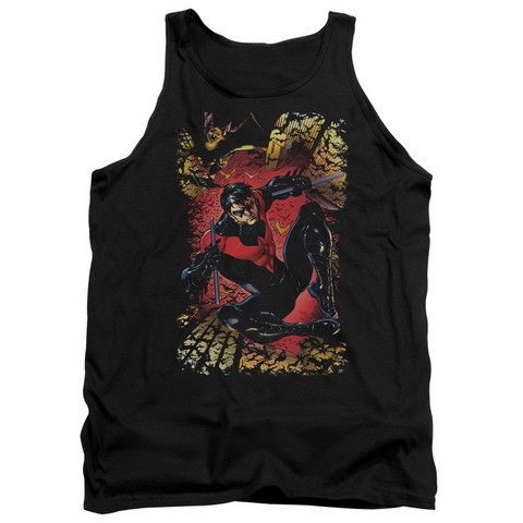 Jla-Nightwing No.1 - Adult Tank Top - Black- Medium