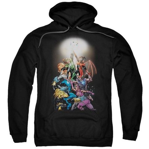 Green Lantern-Gl New Guardians No.1 - Adult Pull-Over Hoodie - Black- Medium