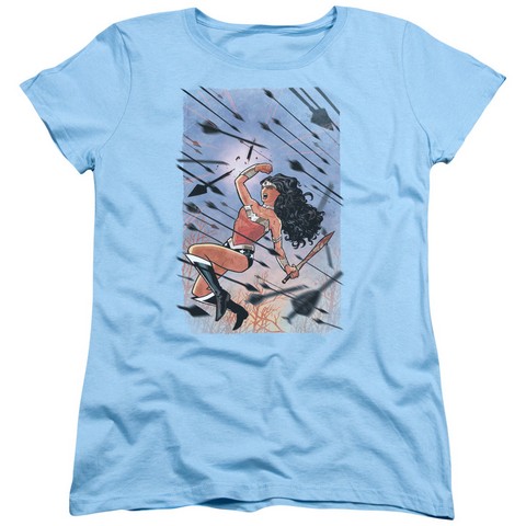 Jla-Wonder Woman No.1 - Short Sleeve Womens Tee - Light Blue- Medium -  NewGroove, NE3211780