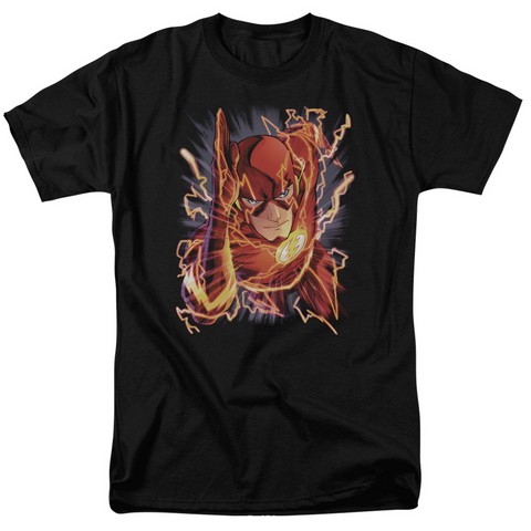 Jla-Flash No.1 - Short Sleeve Adult 18-1 Tee - Black- Medium