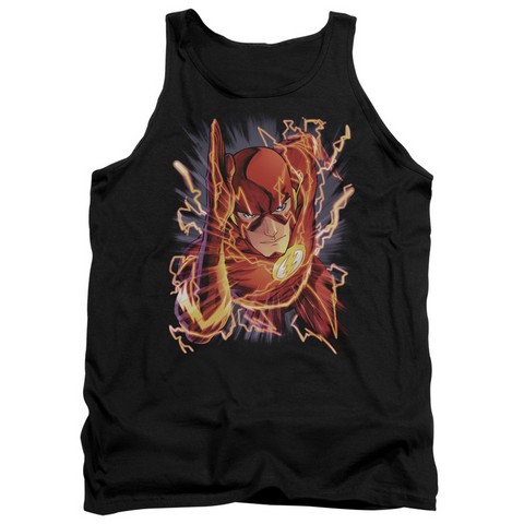 Jla-Flash No.1 - Adult Tank Top - Black- Extra Large