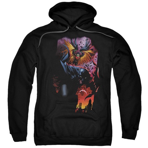 Batman-Batman & Robin No.1 - Adult Pull-Over Hoodie - Black- Extra Large