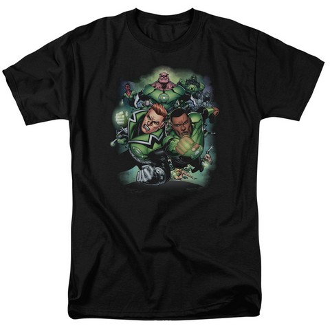 Green Lantern-Corps No.1 - Short Sleeve Adult 18-1 Tee - Black- Medium