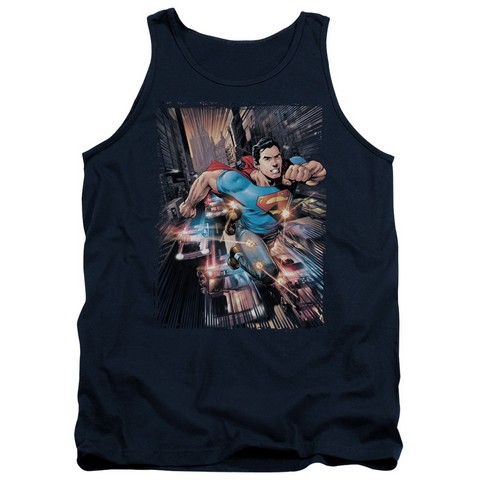 Superman-Action Comics No.1 - Adult Tank Top - Navy- Small