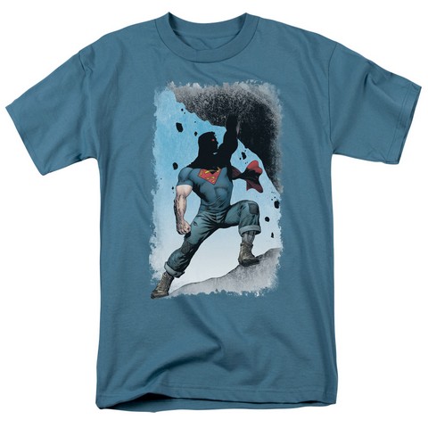 Superman-Action Comics No.1 Alternate - Short Sleeve Adult 18-1 Tee - Slate- Medium