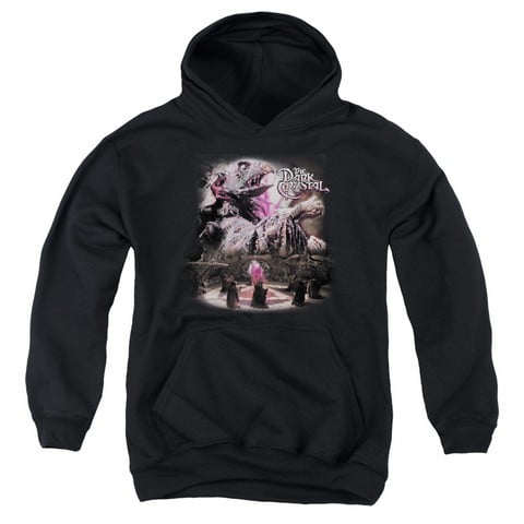 Dark Crystal-Power Mad - Youth Pull-Over Hoodie - Black- Large